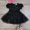 Girls Night Out Black Chiffon & Stars Special Occasion Dress