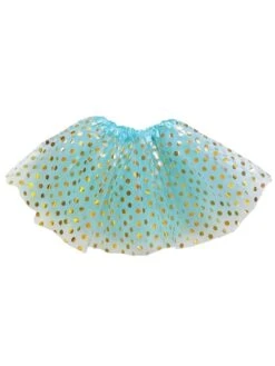 Polka Dot Costume Tutu Skirt - Teen, Adult, Plus, & Extra Plus Size 25 Polka Dot Costume Tutu Skirt - Teen, Adult, Plus, & Extra Plus Size -Little Loom Store Gold Polka Aqua