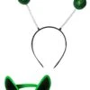 Alien Headband Set - Green Alien Headband Antennas & Alien Eyes Sunglasses -Little Loom Store GreenAlienHeadband