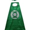 Green & Silver Superhero Cape & Mask Costume Dress Up Cosplay Set - Kids & Adults