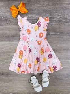 Happy Birthday To Me Party Balloons Pink Girls Dress