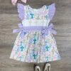 He Lives Girls Purple Ruffle & Bow Easter Cross Dress 2 He Lives Girls Purple Ruffle & Bow Easter Cross Dress -Little Loom Store HeLivesGirlsPurpleRuffle BowEasterCrossDress