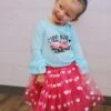 Hot Pink Heart Valentine's Day Tutu Skirt Costume For Toddler, Girls, Women, Plus -Little Loom Store HeartTutuHotPink2