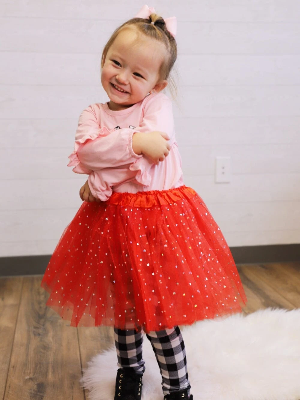 Red Sequin Heart Tutu Skirt Costume For Toddler, Girls, Women, Plus 5 Red Sequin Heart Tutu Skirt Costume For Toddler, Girls, Women, Plus - Image 3