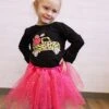 Hot Pink Sequin Heart Tutu Skirt Costume For Toddler, Girls, Women, Plus