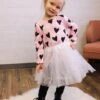 White Sequin Heart Tutu Skirt Costume For Toddler, Girls, Women, Plus -Little Loom Store HeartTutuSequinWhite
