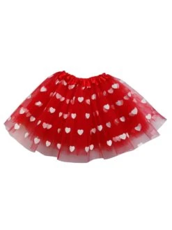 Red Heart Valentine's Day Tutu Skirt For Toddler, Girls, Women, Plus
