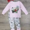 I Love Dinosaurs Pink Girls Long Sleeve Pajamas -Little Loom Store ILoveDinosaursPinkGirlsLongSleevePajamas