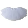White Baby Infant Tulle Tutu Skirt Baby Size 5 Layer Basic Ballet Tutu -Little Loom Store InfWhites