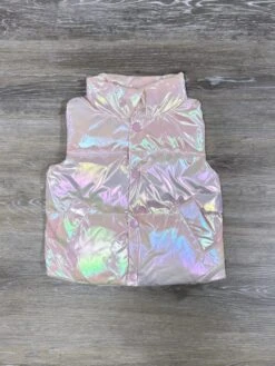 Girls Iridescent Puffer Vest - Blush