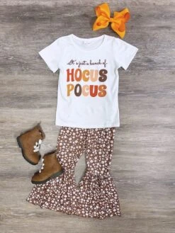 Just A Bunch Of Hocus Pocus Girls Fall Bell Bottom Outfit