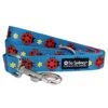 Ladybug Summer Blue & Red Unique Fashion 5' Dog Leash