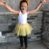Girls Gold Lion Tutu Skirt Costume - Complete Kids Costume With Tutu, Tail, & Ears