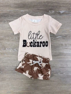 Little Buckaroo Baby Boy Cowboy Shorts Outfit