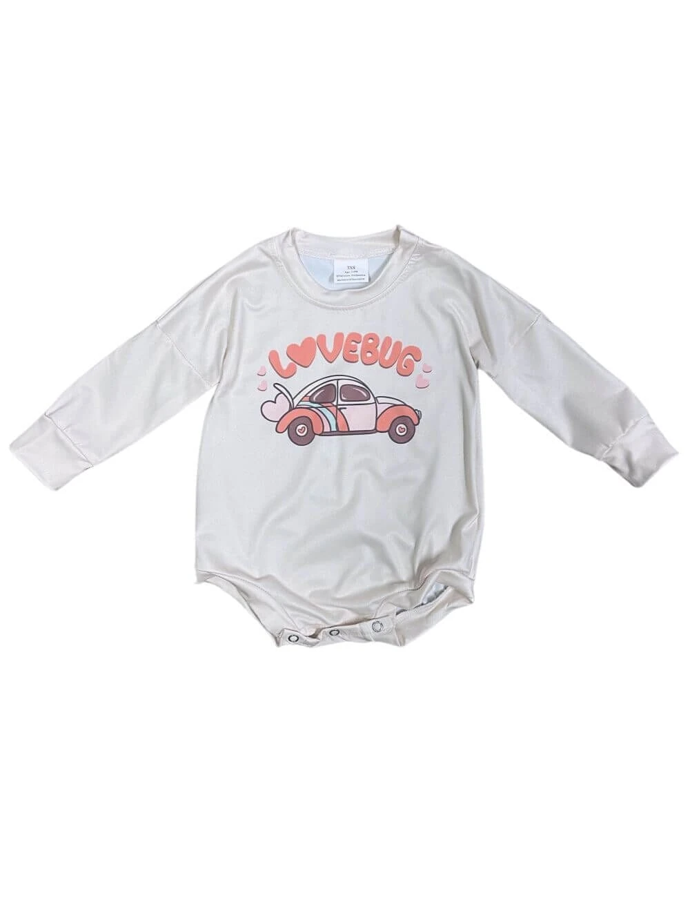 Love Bug Girls Or Boys Long Sleeve Baby Bubble Romper 4 Love Bug Girls Or Boys Long Sleeve Baby Bubble Romper - Image 2