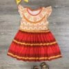 Enchanted Charm Red & Gold Girls Dress -Little Loom Store MagicPrincessDress