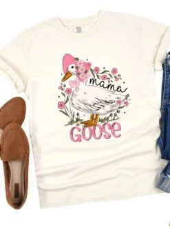 Mama Goose Comfort Colors Graphic Mom T-Shirt