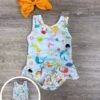 Mermaid Vibes Only Girls 1 Piece Swimsuit