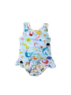 Mermaid Vibes Only Girls 1 Piece Swimsuit -Little Loom Store MermaidVibesOnlyGirls1PieceSwimsuitWhite