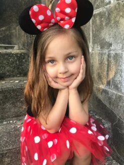 Red Polka Dot Mouse Headband Ears, Kid Or Adult Size Costume Accessories