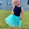 Mint Green Tutu Skirt For Girls – 3-Layer Tulle Ballet, Dance, And Dress-Up Costume Skirt -Little Loom Store MintTutuRy2s 1