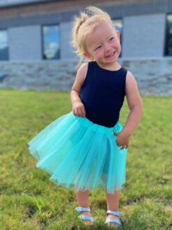 Mint Green Tutu Skirt For Girls – 3-Layer Tulle Ballet, Dance, And Dress-Up Costume Skirt