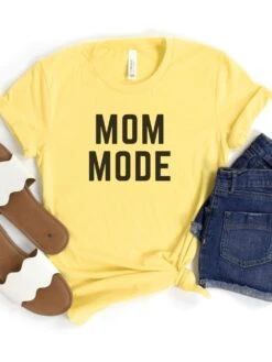 Mom Mode Black T-Shirt Bella + Canvas Unisex Jersey Short Sleeve Tee - Many Colors -Little Loom Store MomModeBC3001Yellow d5cf8a52 1345 4b47 83f2 9c84e513ddfe