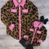 Mommy & Me Cheetah Hot Pink Button Down Shacket -Little Loom Store Mommy MeCheetahHotPinkButtonDownTop