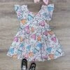 Mouse Balloons Girls Pastel Short Sleeve Dress -Little Loom Store MouseBalloonsDress restock