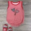Mouse Balloons Girls Or Boys Red Baby Bubble Romper -Little Loom Store MouseBalloonsGirlsorBoysRedBabyBubbleRomper