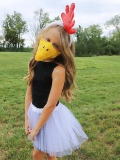 Chicken Costume - Complete Kids Costume Set With Tutu, Headband, & Beak