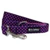 Navy & Hot Pink Polka Dots 5' Nylon Dog Leash 1 Navy & Hot Pink Polka Dots 5' Nylon Dog Leash -Little Loom Store NavyHotPinkPolkaDotLeashc 1