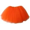 Neon Orange Tutu Skirt For Women – 3-Layer Tulle Ballet Skirt For Costume, Dress-Up, Dance, & Cosplay