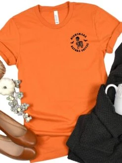 Nightmare Before Coffee Embroidered Unisex T-Shirt