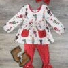 Nutcracker Dreams Girls Tunic & Polka Dot Leggings Outfit 2 Nutcracker Dreams Girls Tunic & Polka Dot Leggings Outfit -Little Loom Store NutcrackerDreamsGirlsTunic PolkaDotLeggingsOutfit