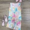Painted Dreams Girls Pastel Tank Top & Shorts Outfit -Little Loom Store PaintedDreamsGirlsPastelTankTop ShortsOutfit