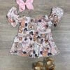 Park Day Flutter Sleeve Girls Skirted Baby Romper