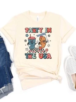 Party In The USA Patriotic 4th Of July Summer T-Shirt 10 Party In The USA Patriotic 4th Of July Summer T-Shirt -Little Loom Store PartyUSANatural