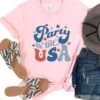 Party In The USA Patriotic 4th Of July Patriotic Graphic T-Shirt