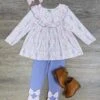 Pastel Nutcracker Bow Leggings Girls Christmas Outfit