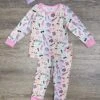 Pastel & Pink Pop Star Girls Long Sleeve Pajamas -Little Loom Store Pastel PinkPopStarGirlsLongSleevePajamas