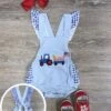 Patriotic Tractor Pull Girls 4th Of July Baby Bubble Romper