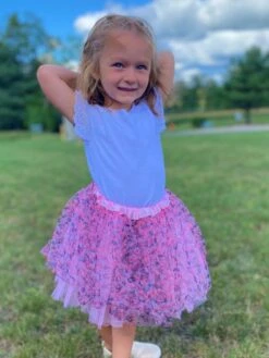 Pink Camo Camouflage Tutu Skirt For Girls – 3-Layer Tulle Ballet, Dance, And Dress-Up Costume Skirt