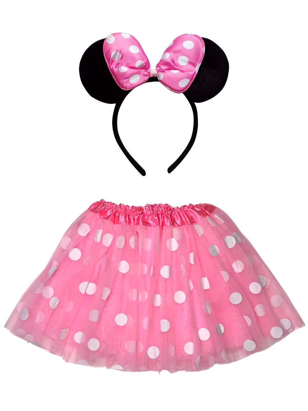 Polka Dot Mouse Costume - Girls Light Pink Polka Dot Mouse Tutu Kids Costume Set 3 Polka Dot Mouse Costume - Girls Light Pink Polka Dot Mouse Tutu Kids Costume Set