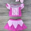 Pink Princess 2 Piece Skirted Swimsuit