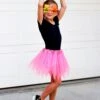 Neon Pink Fairy Costume Pixie Tutu Skirt For Kids, Adults, Plus