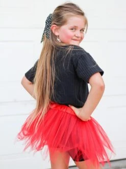Red Fairy Costume Pixie Tutu Skirt For Kids, Adults, And Plus Size
