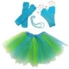 80s Costume In Neon Blue & Lime Green - 4 Piece Pixie Tutu Set For Girls, Adult, & Plus Sizes 1 80s Costume In Neon Blue & Lime Green - 4 Piece Pixie Tutu Set For Girls, Adult, & Plus Sizes -Little Loom Store Pixie 80 s Blue