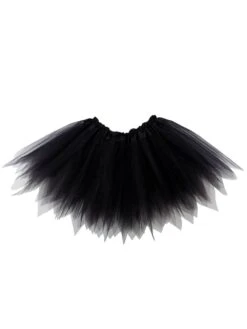 Pixie Cut Fairy Costume Tutu Skirt - Teen, Adult, Plus, & Extra Plus Size -Little Loom Store Pixie Black