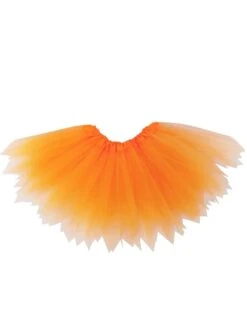 Pixie Cut Fairy Costume Tutu Skirt - Teen, Adult, Plus, & Extra Plus Size -Little Loom Store Pixie Neon Orange 1